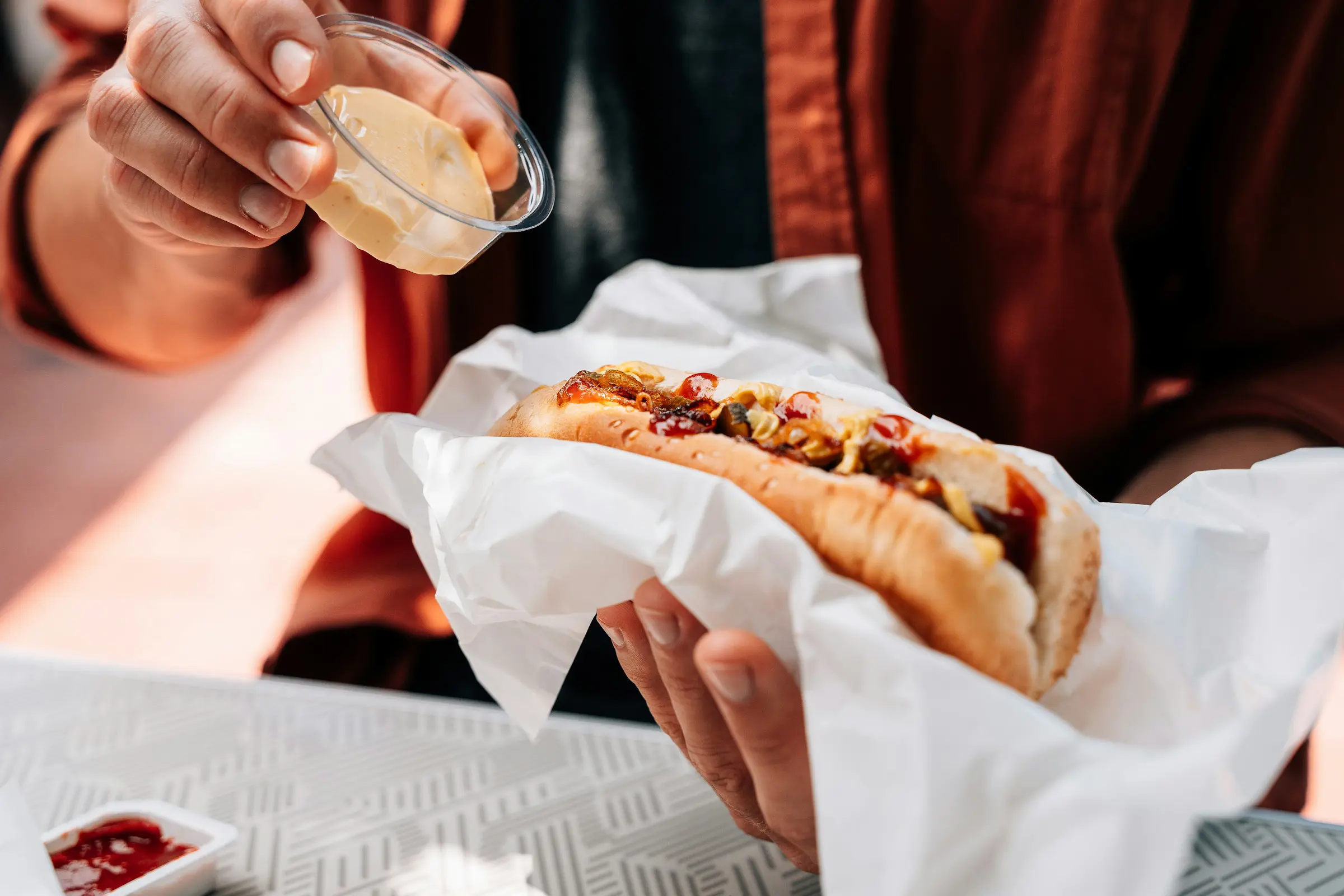 Måltid från billig restaurang